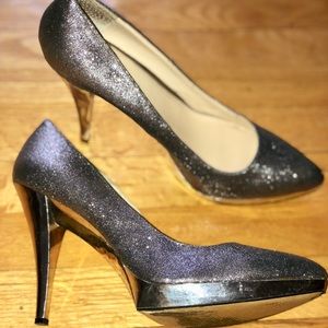 Silver Glitter Pumps